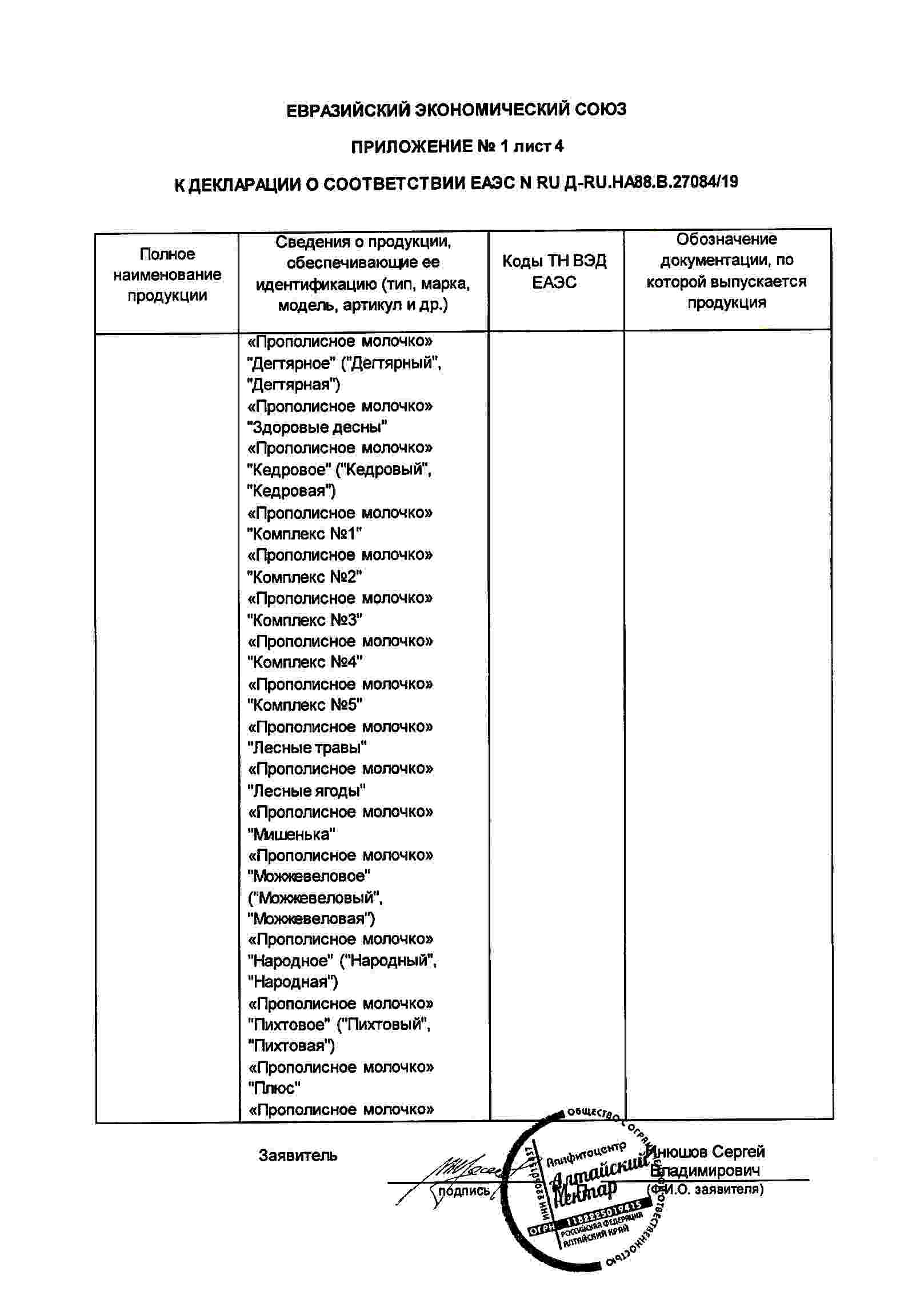 Декларация доп №4